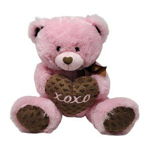 Dream Teddy Bear Plush Stuffed Animal 18" Valentine's Day Pink Heart "XOXO"